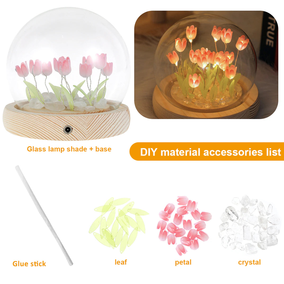 BlossomCraft™ DIY Tulip Flower Night Light Kit