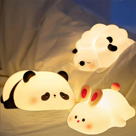 "TwinkleTots™ Rechargeable Silicone Animal Night Lights"